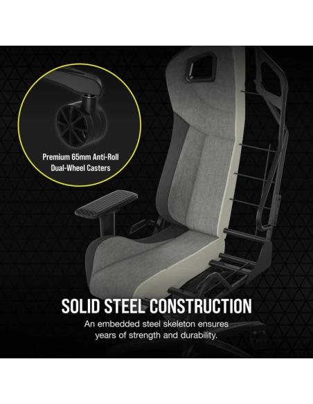 Corsair T3 Rush Silla Gaming Gris y Carbón