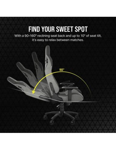 Corsair T3 Rush Silla Gaming Gris y Carbón