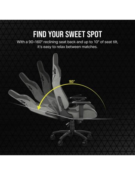 Corsair T3 Rush Silla Gaming Gris y Carbón