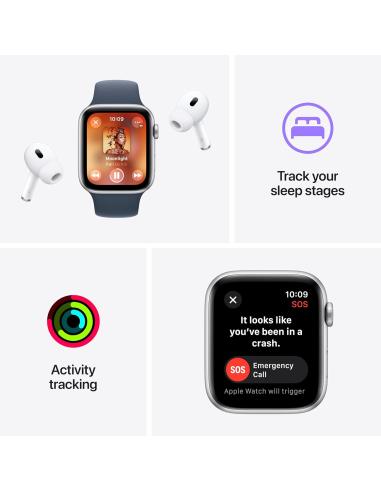 Apple Watch SE 2022 2ª Generación 40mm Aluminio medianoche con Correa Textil Medianoche