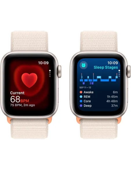 Apple Watch SE 2022 2ª Generación 40mm Aluminio Starlight con Correa Textil Beige