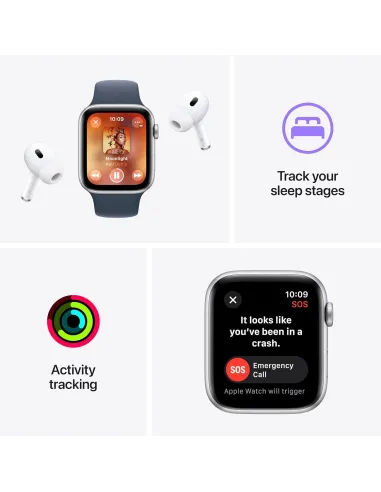 Apple Watch SE 2022 2ª Generación 40mm Aluminio Starlight con Correa Textil Beige