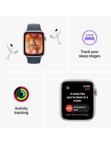 Apple Watch SE 2022 2ª Generación 40mm Aluminio Starlight con Correa Textil Beige