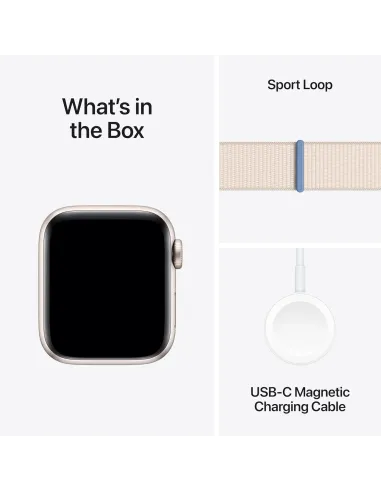 Apple Watch SE 2022 2ª Generación 40mm Aluminio Starlight con Correa Textil Beige