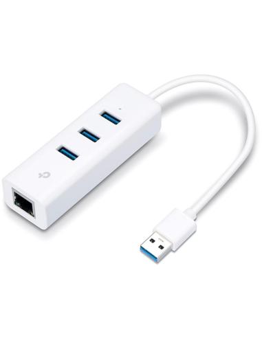 TP-Link UE330 Adaptador USB-A a RJ-45/USB-A Ethernet Gigabit Blanco