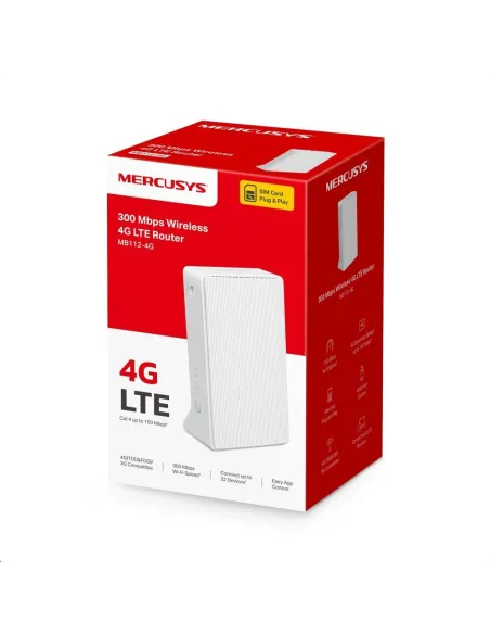 Mercusys MB112-4G Router Inalámbrico 4G LTE 300Mbps Blanco