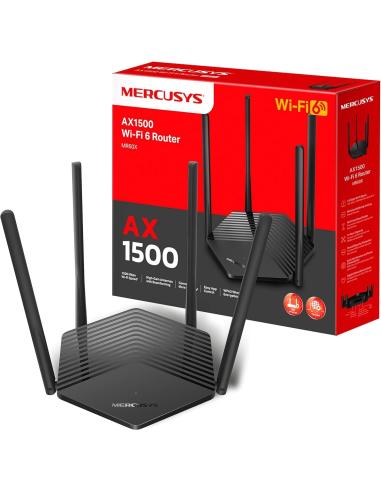 Mercusys MR60X Router Wi-Fi 6 AX1500 Negro