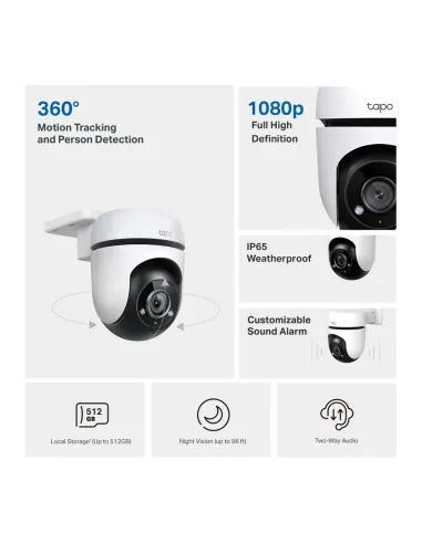 TP-Link TC40 Cámara de Vigilancia WiFi FHD 360º Blanca