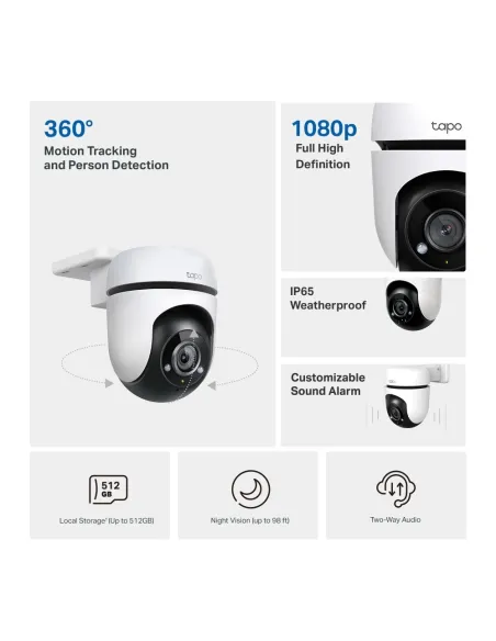 TP-Link TC40 Cámara de Vigilancia WiFi FHD 360º Blanca