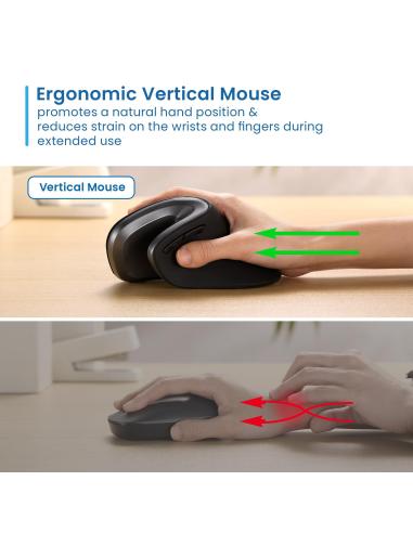 Ewent EW3154 Ratón Inalámbrico Ergonómico 3200 DPI