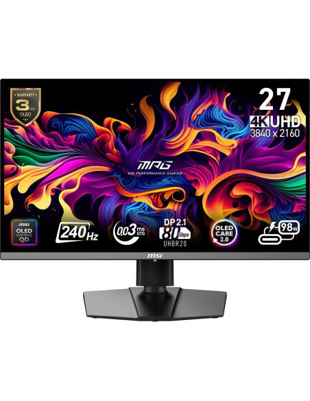 MSI MPG 272URX QD-OLED 26.5" QD-OLED UltraHD 4K 240Hz 0.03ms Altura Ajustable Adaptive Sync