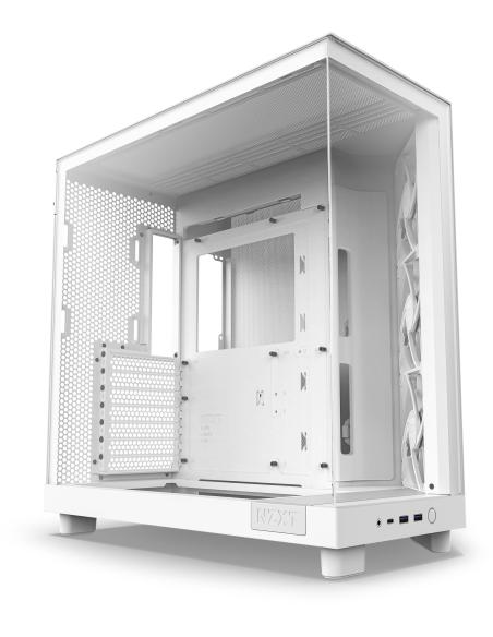 NZXT H6 Flow Cristal Templado USB-C 3.2 Blanca