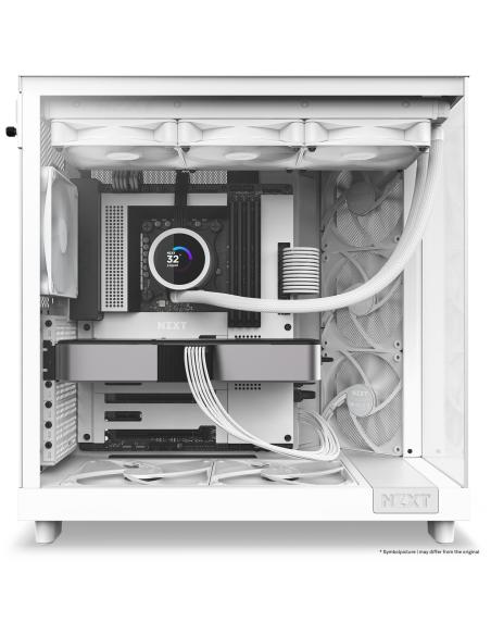 NZXT H6 Flow Cristal Templado USB-C 3.2 Blanca
