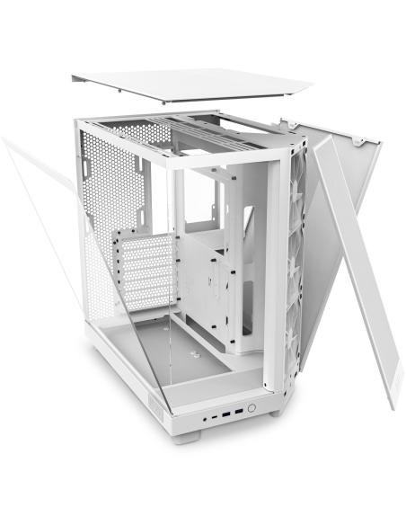 NZXT H6 Flow Cristal Templado USB-C 3.2 Blanca