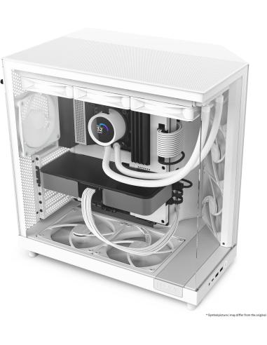 NZXT H6 Flow Cristal Templado Blanca