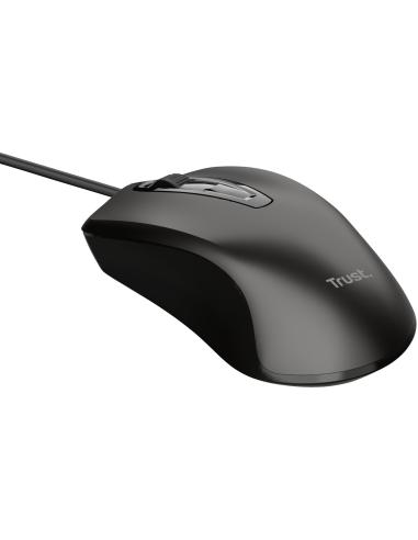 Trust Basics Ratón Óptico 1200DPI Negro