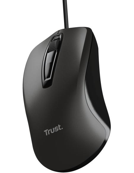 Trust Basics Ratón Óptico 1200DPI Negro