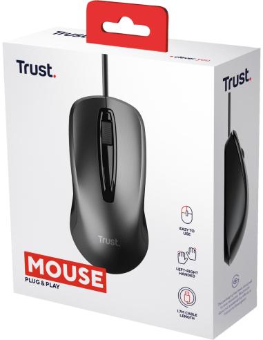 Trust Basics Ratón Óptico 1200DPI Negro