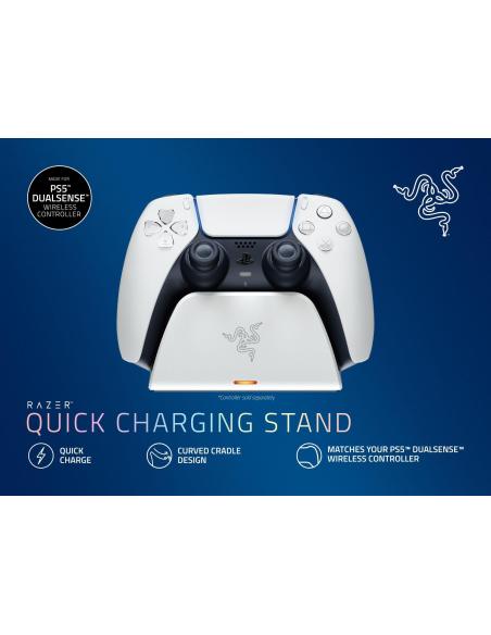Razer Quick Charging Stand para Mando Inalámbrico DualSense de PS5 Blanca