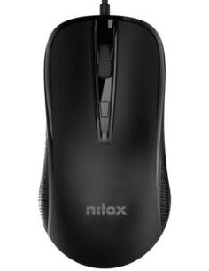 Nilox MOUSB1014 Ratón con Cable USB 2400DPI Negro