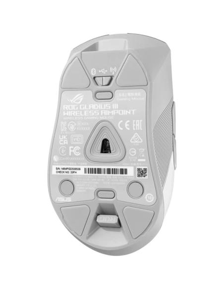 Asus ROG Gladius III Wireless AimPoint Ratón Gaming Inalámbrico RGB 36.000 DPI Blanco