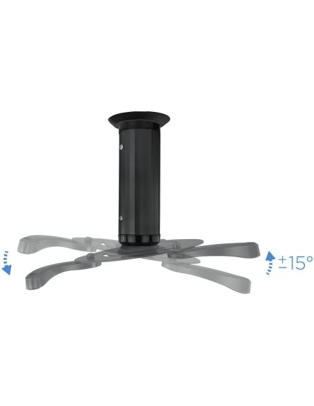 TooQ PJ1010TN-B Soporte de Techo para Proyectores Inclinable y Giratorio 360º Máx. 10Kg Negro