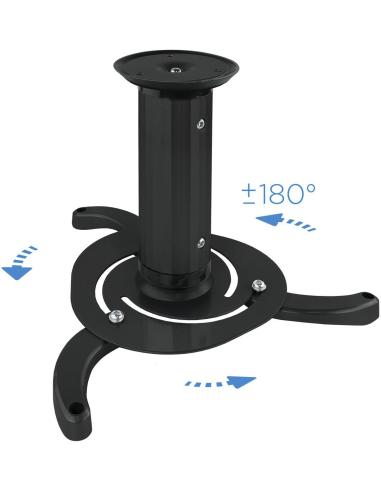 TooQ PJ1010TN-B Soporte de Techo para Proyectores Inclinable y Giratorio 360º Máx. 10Kg Negro