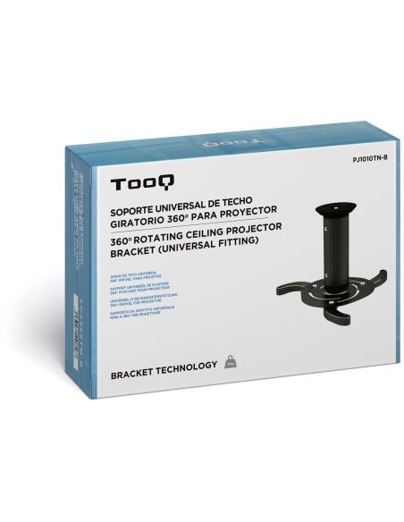 TooQ PJ1010TN-B Soporte de Techo para Proyectores Inclinable y Giratorio 360º Máx. 10Kg Negro