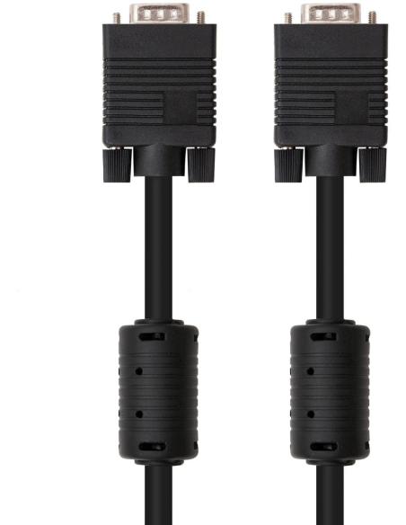 Nanocable 10.15.0106 Cable SVGA con Ferrita HPDB15 Macho/Macho 6M Negro