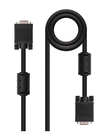 Nanocable 10.15.0106 Cable SVGA con Ferrita HPDB15 Macho/Macho 6M Negro