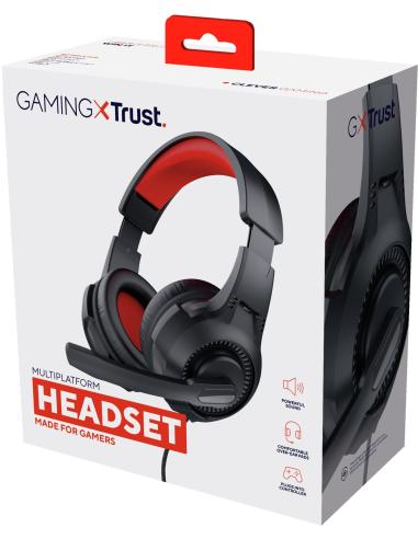 Trust 24785 Auriculares Gaming para PC/PS4/PS5/Xbox/Xbox X/Switch Negro