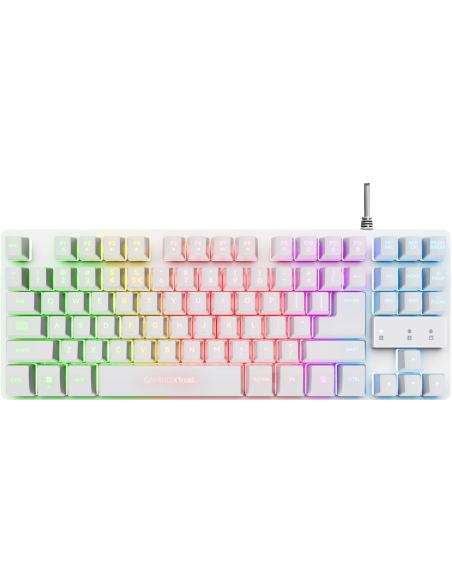 Trust GXT 833W Thado TKL Teclado USB Gaming con Iluminación LED Blanco