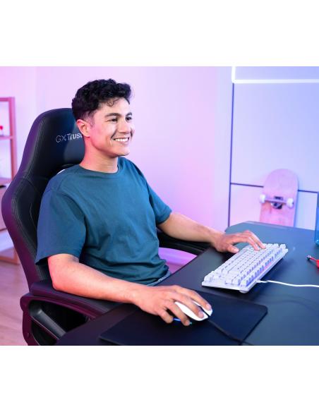 Trust GXT 833W Thado TKL Teclado USB Gaming con Iluminación LED Blanco