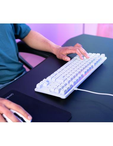 Trust GXT 833W Thado TKL Teclado USB Gaming con Iluminación LED Blanco