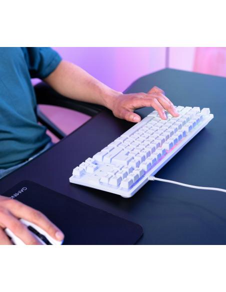 Trust GXT 833W Thado TKL Teclado USB Gaming con Iluminación LED Blanco