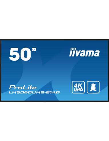 iiyama ProLite LH5060UHS-B1AG 50" Pantalla Interactiva IPS 4K Ultra HD Negro