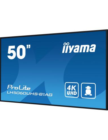 iiyama ProLite LH5060UHS-B1AG 50" Pantalla Interactiva IPS 4K Ultra HD Negro