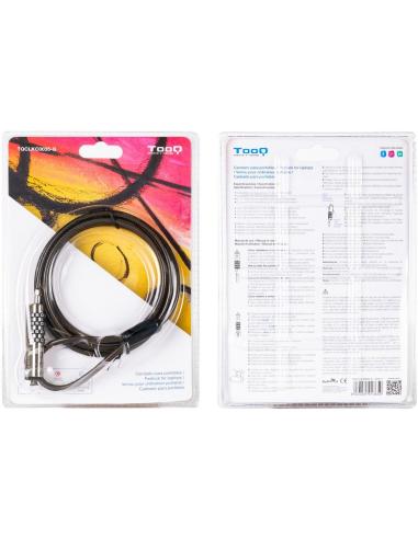 TooQ TQCLKC0035-G Cable de Seguridad con Llave para Portátiles 1.5m Gris
