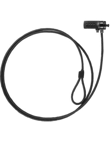 TooQ TQCLKC0015-G Cable de Seguridad con Combinación para Portátiles 1.5m Negro