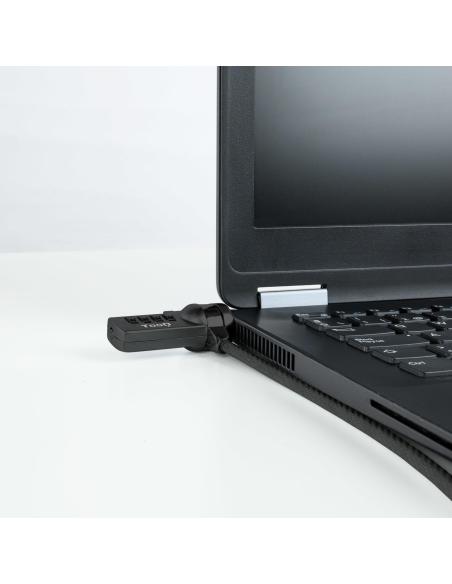 TooQ TQCLKC0015-G Cable de Seguridad con Combinación para Portátiles 1.5m Negro