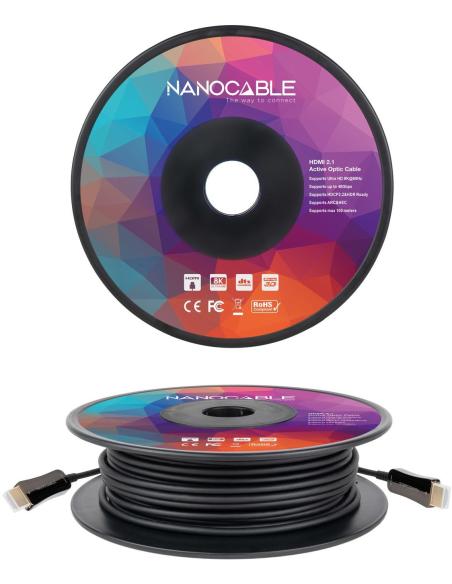 Nanocable 10.15.2140 Cable HDMI V2.1 AOC 8K 60Hz Macho/Macho 40m Negro