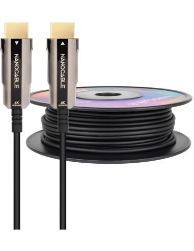 Nanocable 10.15.2060 Cable HDMI V2.0 AOC 4K 60Hz Macho/Macho 60m Negro