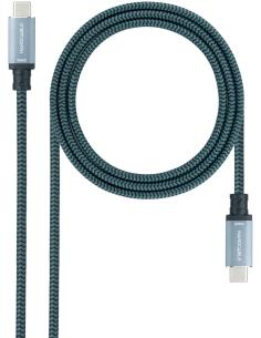 Nanocable 10.01.4102-COMB Cable USB-C 3.1 Macho/Macho 2M Gris/Negro-1365526