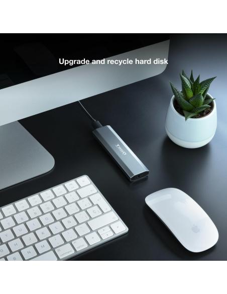 TooQ TQE-2223G Caja Externa M.2 PCIe USB-C 3.1 Gris