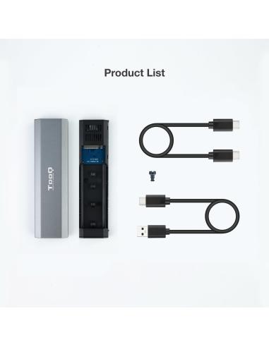 TooQ TQE-2223G Caja Externa M.2 PCIe USB-C 3.1 Gris