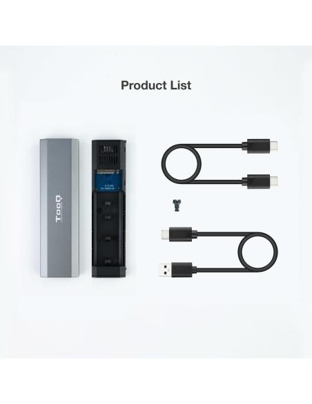 TooQ TQE-2223G Caja Externa M.2 PCIe USB-C 3.1 Gris