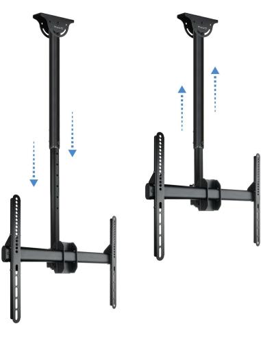 TooQ LPCE1170TSLI-B Soporte de Techo Giratorio para Monitor/TV 37"-70" Máx. 50Kg Negro