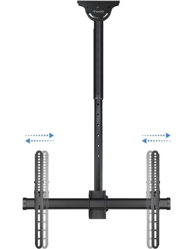 TooQ LPCE1170TSLI-B Soporte de Techo Giratorio para Monitor/TV 37"-70" Máx. 50Kg Negro