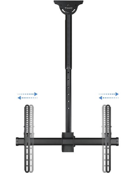 TooQ LPCE1170TSLI-B Soporte de Techo Giratorio para Monitor/TV 37"-70" Máx. 50Kg Negro