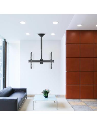 TooQ LPCE1170TSLI-B Soporte de Techo Giratorio para Monitor/TV 37"-70" Máx. 50Kg Negro